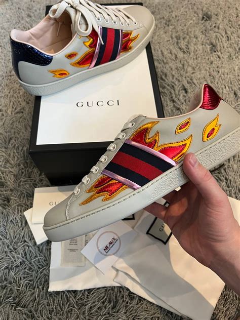 gucci ace sneaker flame|Gucci sneakers ace women.